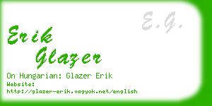 erik glazer business card